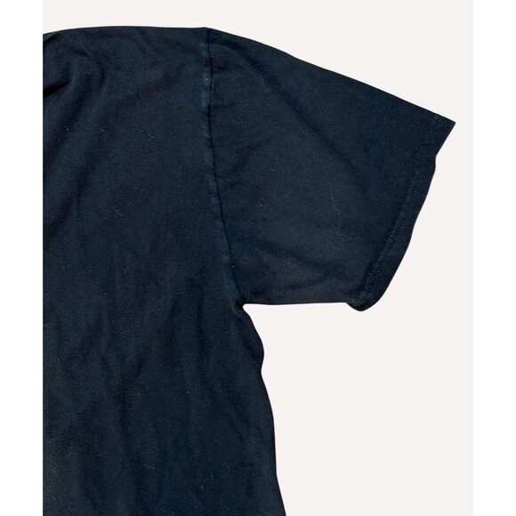 Quiksilver Vintage Grunge Black Tee Shirt Size L Slim Fit Surfing Skeleton Graph - Picture 5 of 10